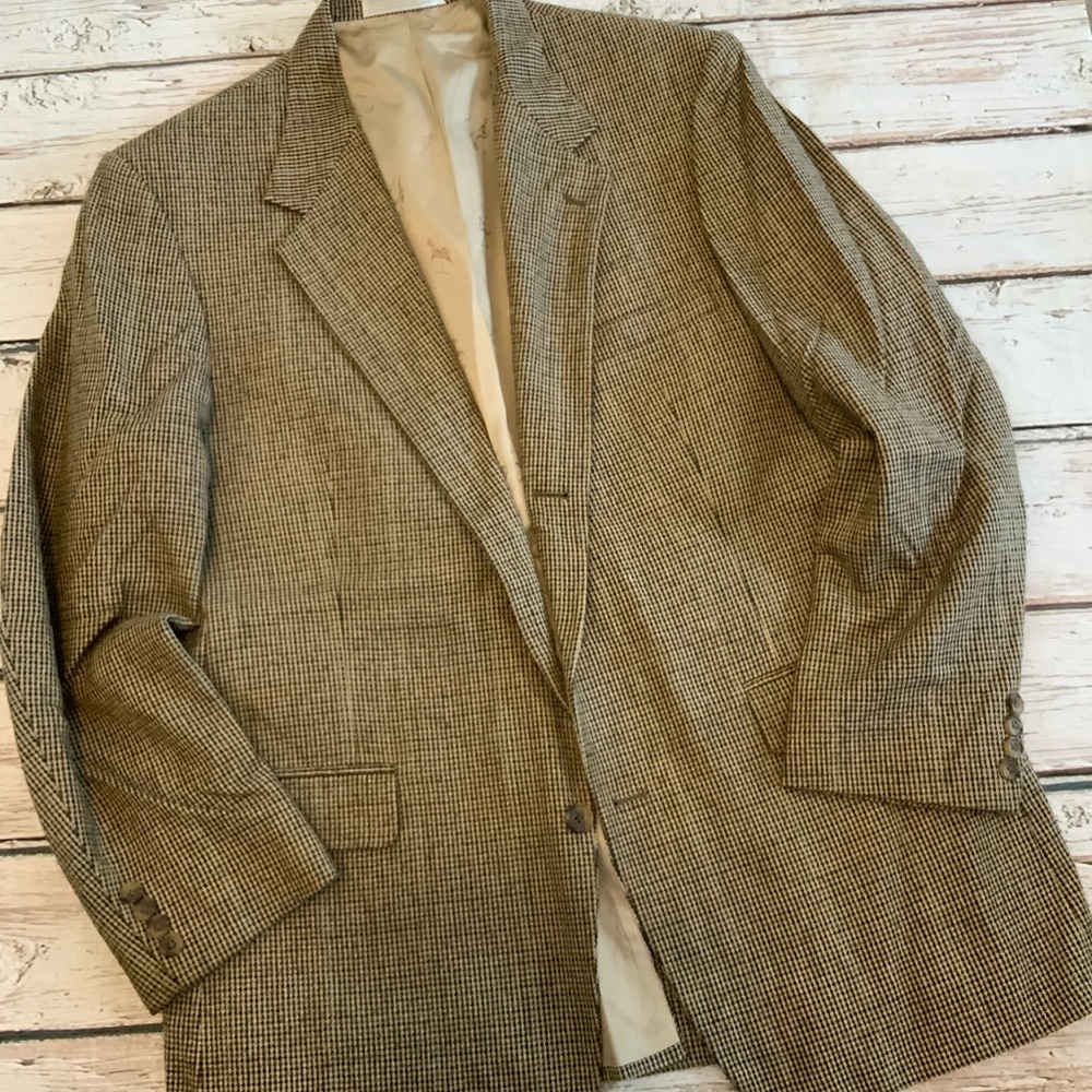 Vintage Bespoke‎ Men’s Suit Jacket Blazer 44 Long
